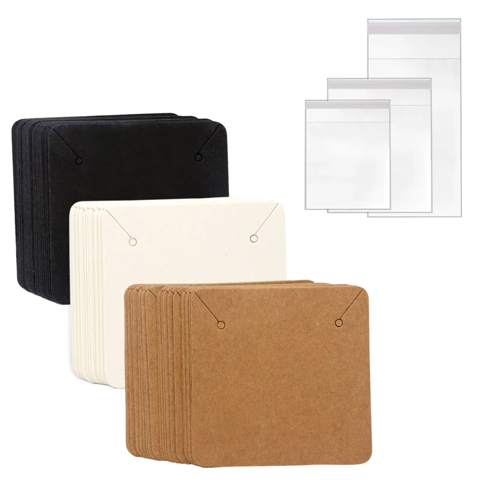 Kraft Hang Tag - 50PCS 5x5cm Blank Kraft Paper Jewelry