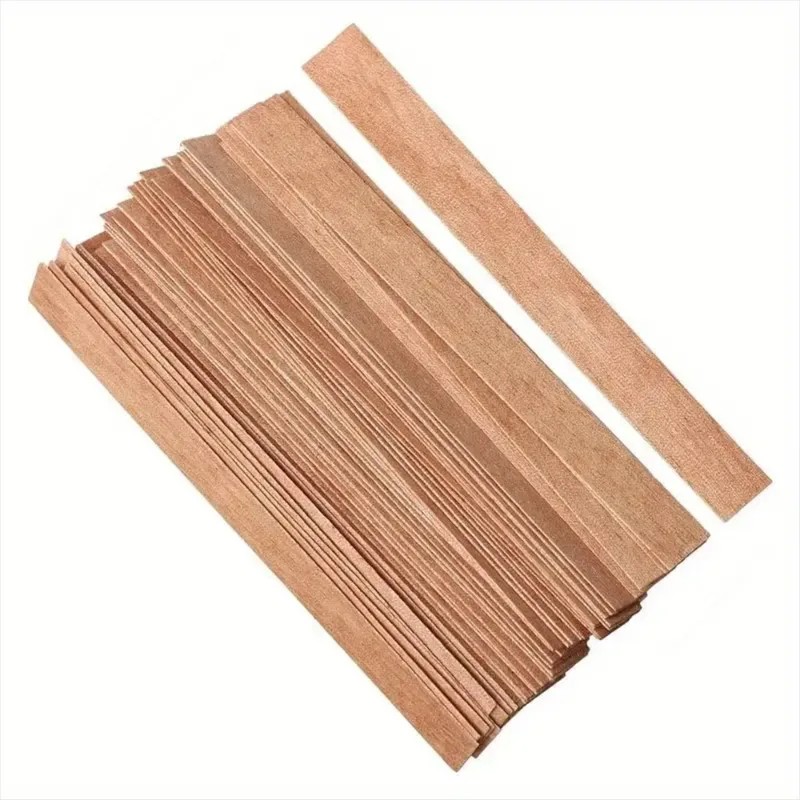 Candle Holder Supplies - 50/100 set wooden candle wicks with