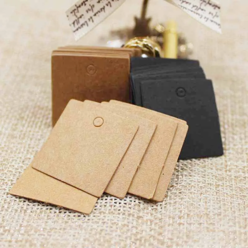 100pcs 2.5*2.5cm Small Size sq - Kraft Hang Tag review and price