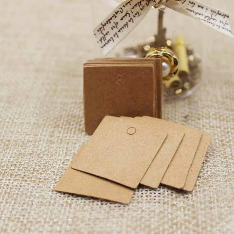 100pcs 2.5*2.5cm Small Size sq - Kraft Hang Tag review and price
