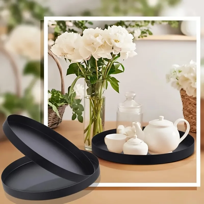 1Pc Modern black circular ABS  - Candle Holder Supplies review and price