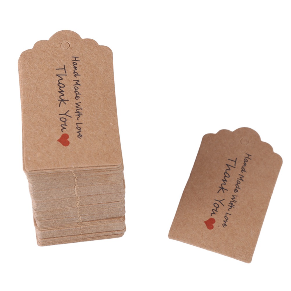 100pcs Handmade Kraft Paper Ha - Kraft Hang Tag review and price