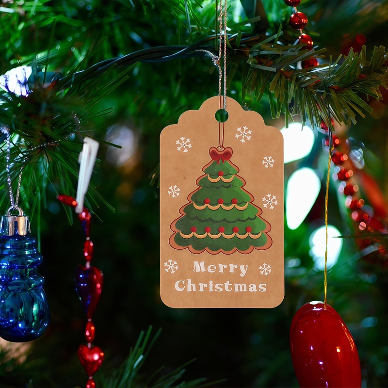 50Pcs Christmas Tags 10 Styles - Kraft Hang Tag review and price