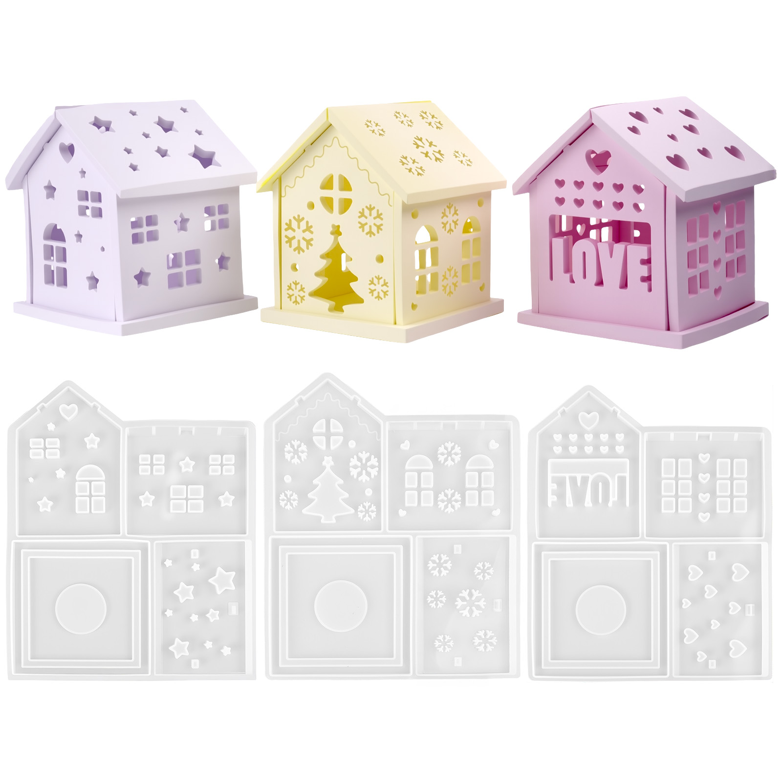 3D House Silicone Mold DIY Chr - Candle Holder Supplies review and price