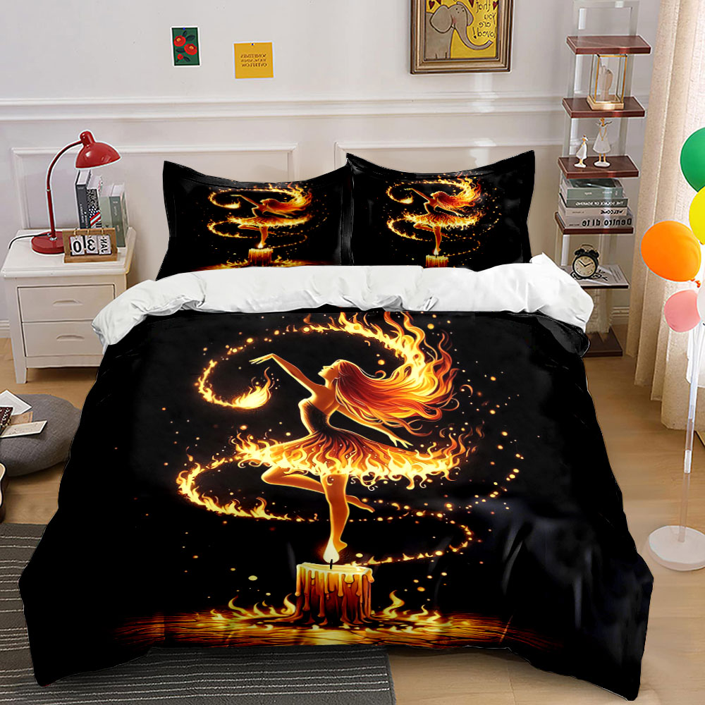 Fiery Dance Candle Art Set Bed - Candle. Queen review and price
