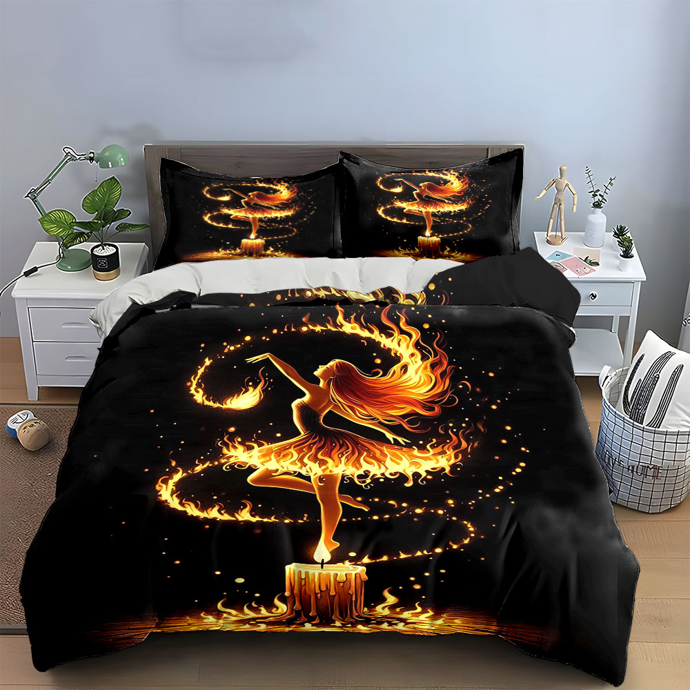Fiery Dance Candle Art Set Bed - Candle. Queen review and price