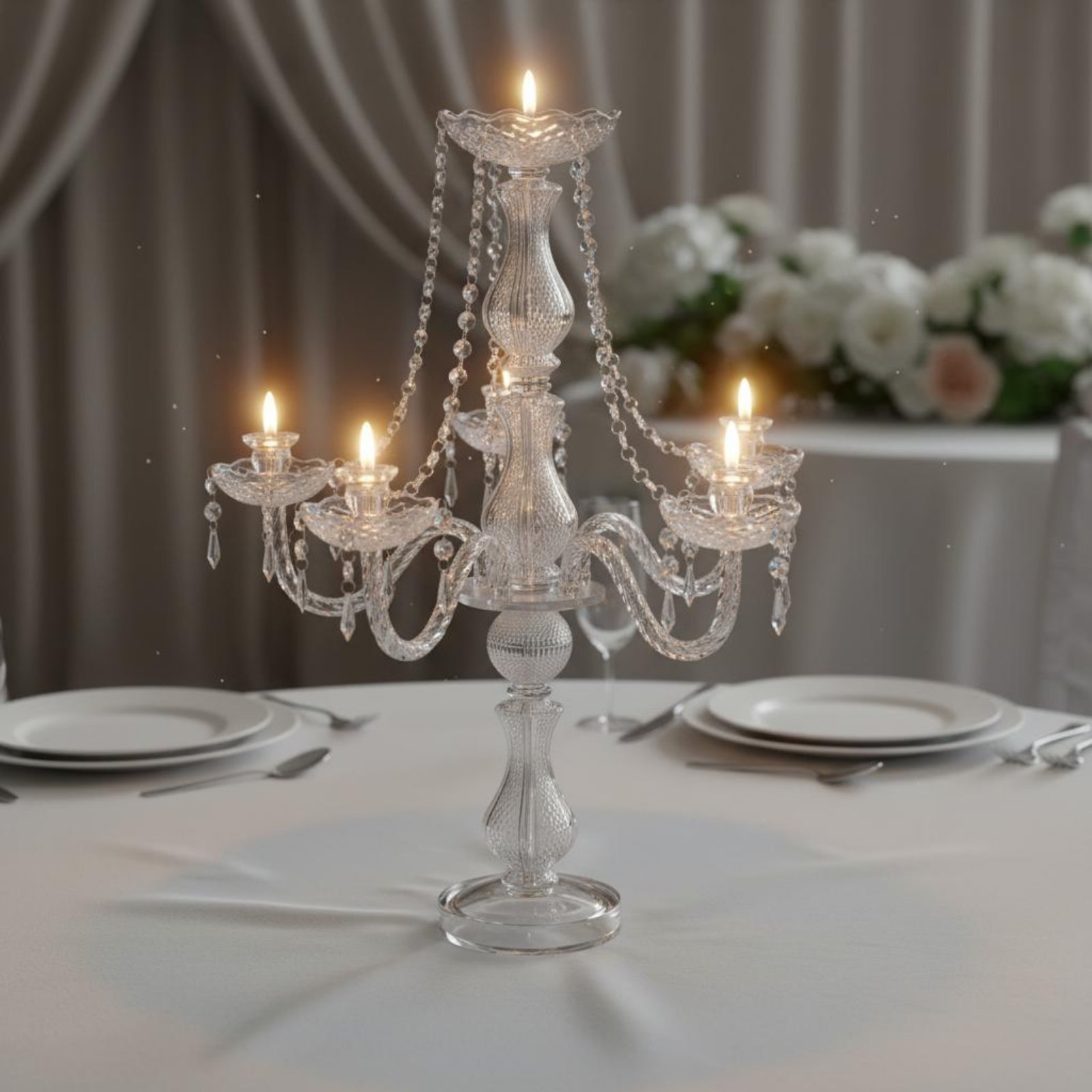 Crystal Candelabra Elegant Wed - Candle Holder Supplies review and price