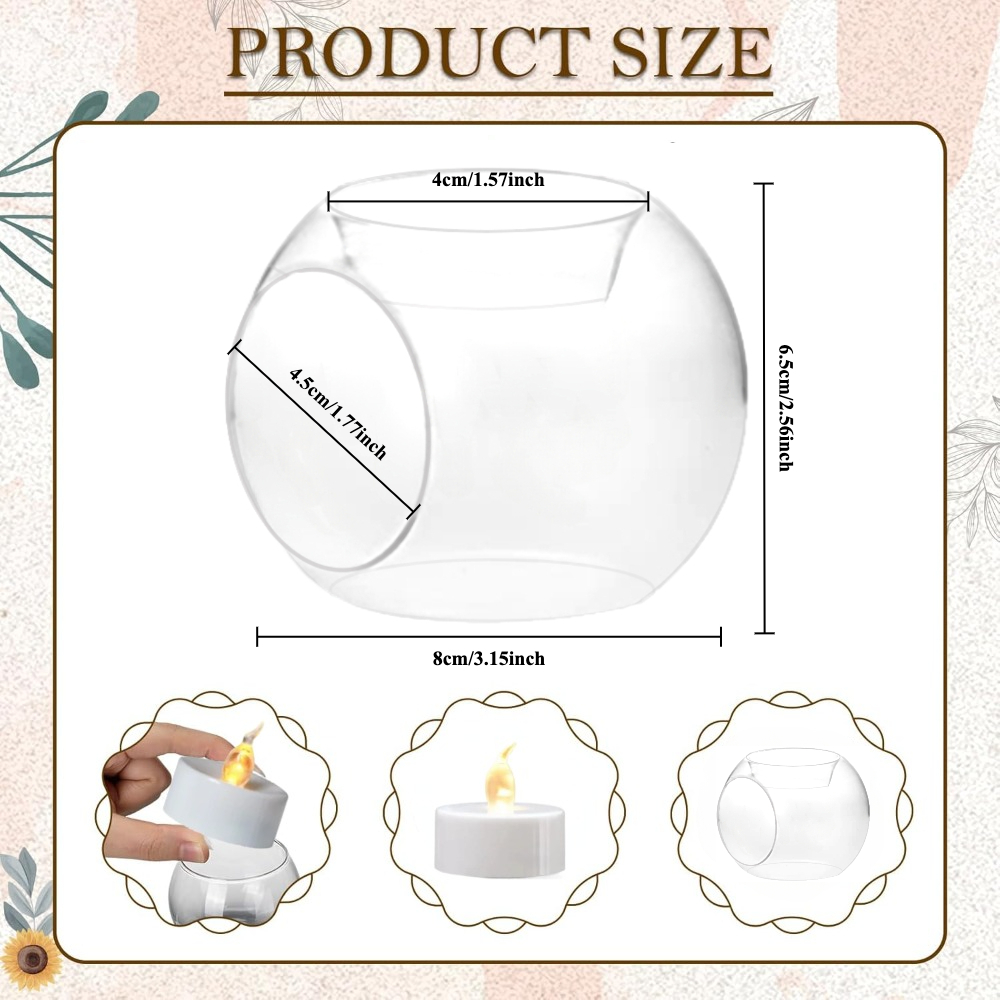 6/12pcs Glass Round Hollow Can - Candle Holder Supplies review and price
