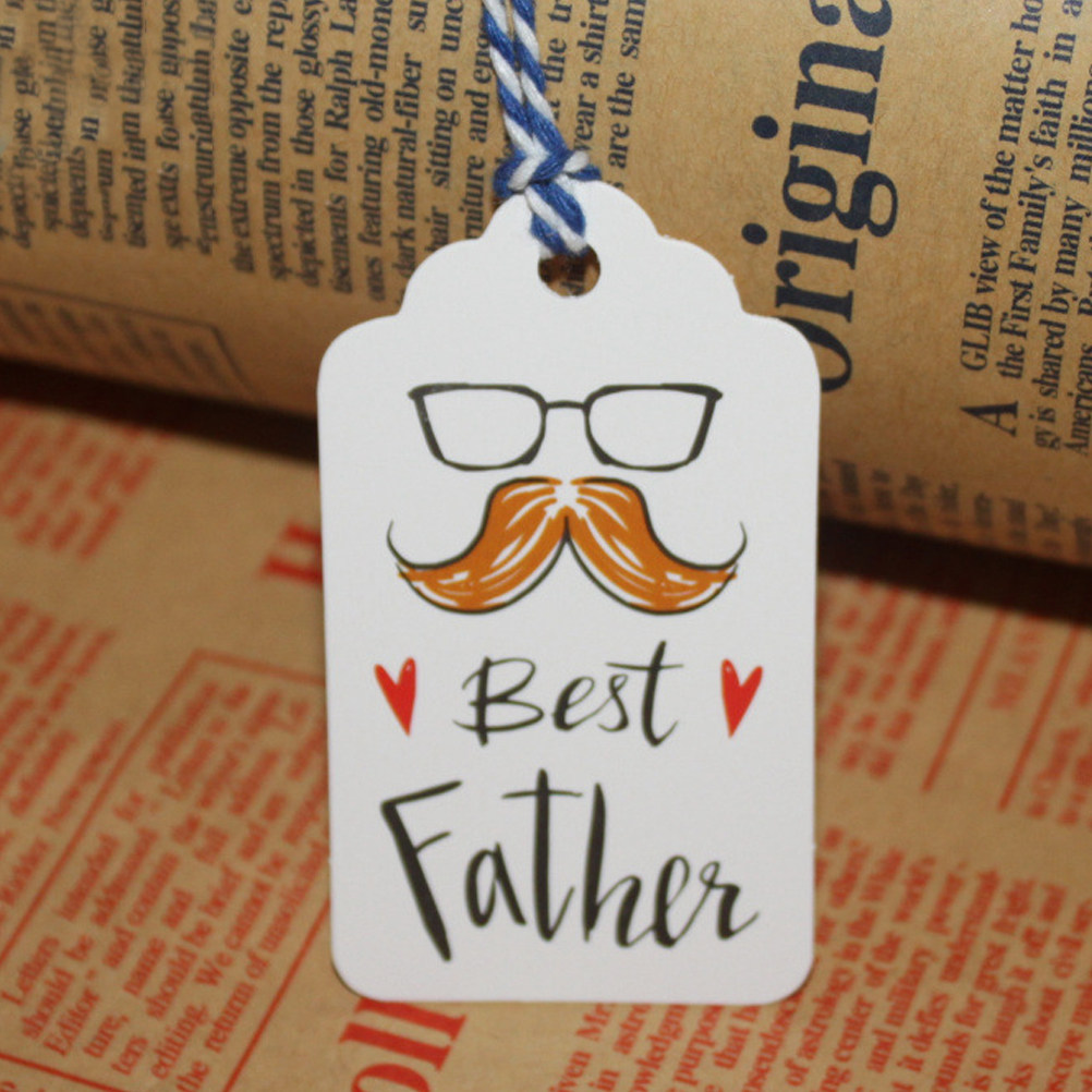 100Pcs Father's Day Paper Gift - Kraft Hang Tag review and price