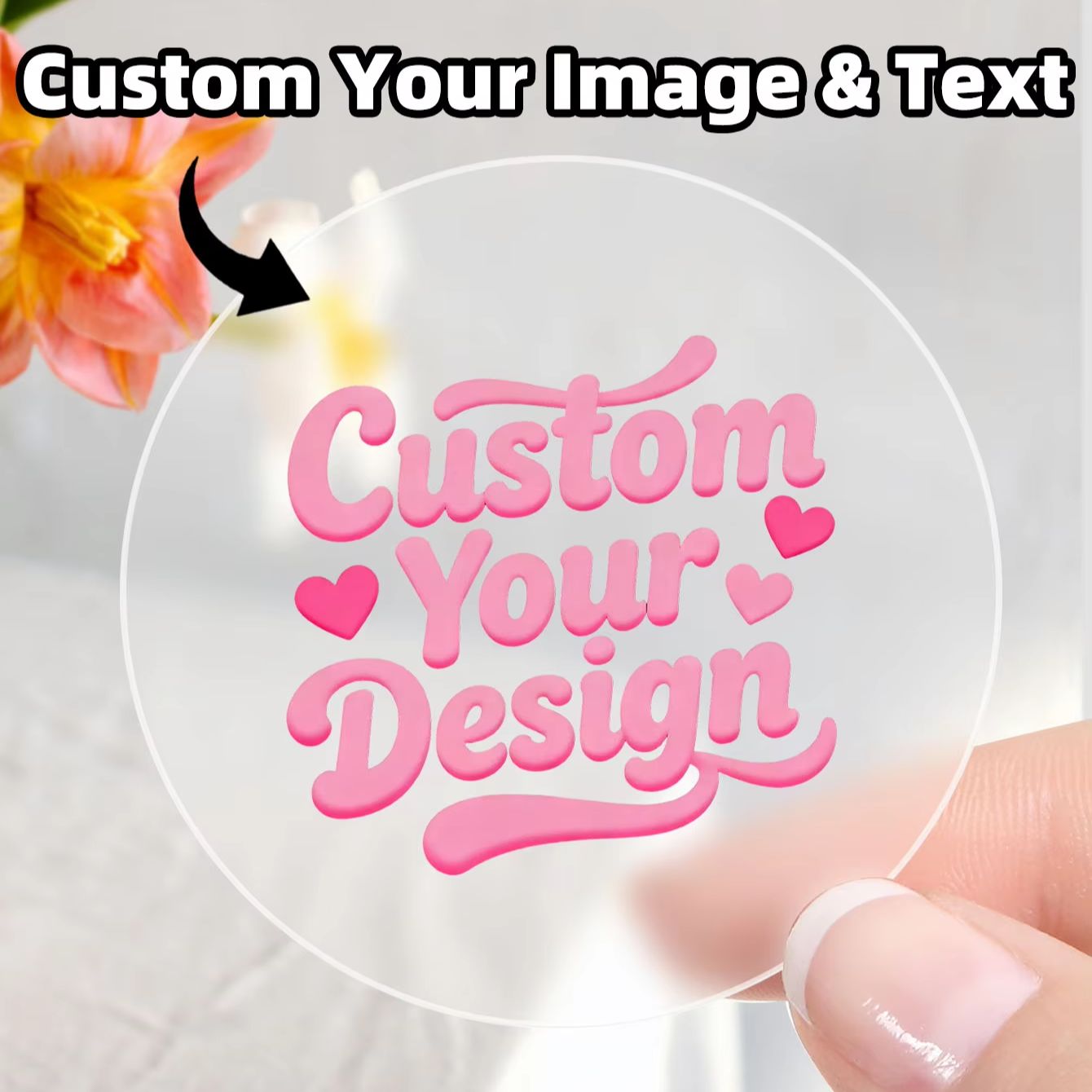 1-90PCS Custom Round Clear Sti - Candle Holder Supplies review and price