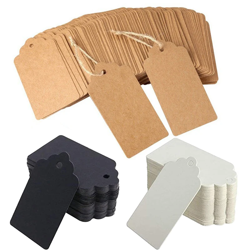 100Pcs Multi-sizes Kraft Paper - Kraft Hang Tag review and price